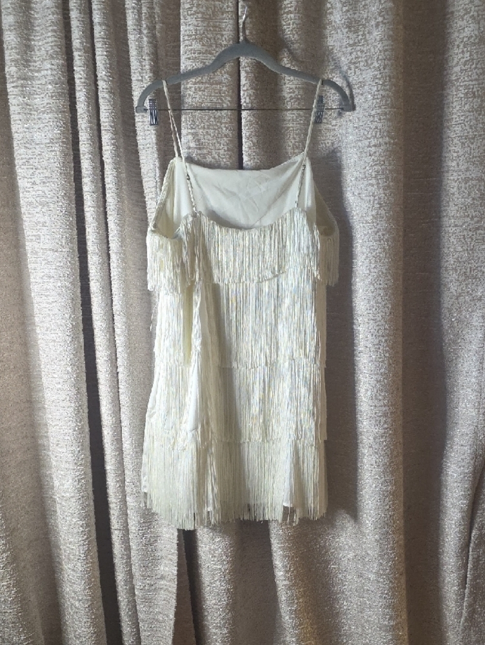 Abercrombie & Fitch Cream Fringe Mini Dress - Picture 5 of 5